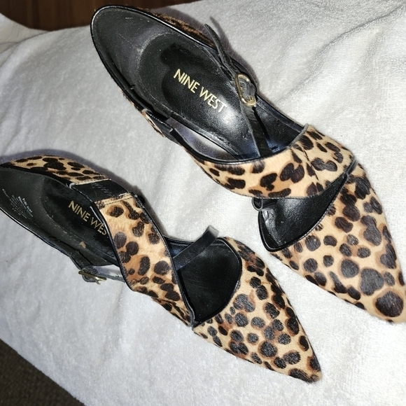 Nine West Leopard Print Women's Shoes with 4" heels - Picture 2 of 4